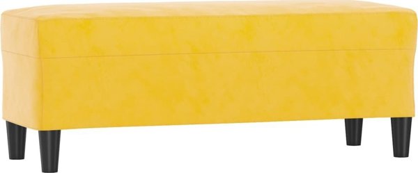 vidaXL Λαβή, κίτρινη, 100x35x41 εκ., επενδεδυμένη με βελούδο