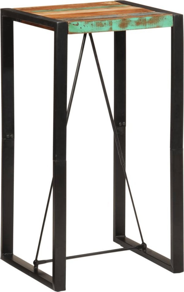 vidaXL Stolik barowy, 60x55x110, lite drewno z odzysku