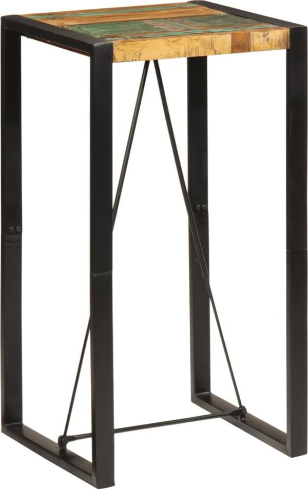 vidaXL Stolik barowy, 60x55x110, lite drewno z odzysku