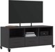 vidaXL Szafka RTV, czarna, 100,5x39x43,5 cm, stal