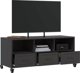 vidaXL Szafka RTV, czarna, 100,5x39x43,5 cm, stal
