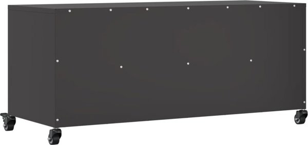 vidaXL Szafka RTV, czarna, 100,5x39x43,5 cm, stal
