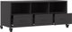 vidaXL Szafka RTV, czarna, 100,5x39x43,5 cm, stal