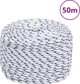 vidaXL Ναυτικό σχοινί λευκό, 8 mm, 50 m, πολυπροπυλένιο