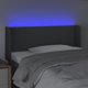 vidaXL Κεφαλάρι για κρεβάτι με LED, σκούρο γκρι, 93x16x78/88 cm, ύφασμα