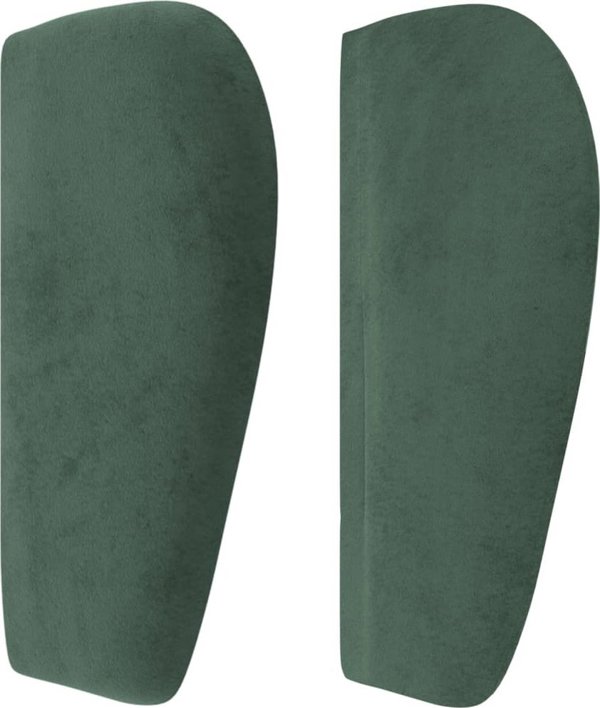 vidaXL Zaglohek uszak, ciemnozielony, 83x23x78/88 cm, aksamitny