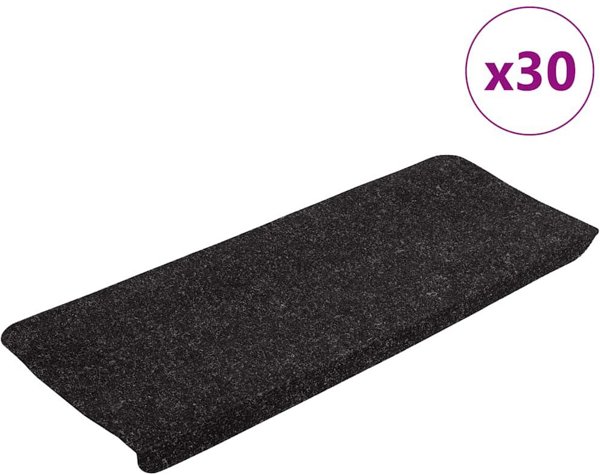 vidaXL Αυτοκόλλητα Πατάκια Σκάλας 30 τμχ. Ανθρακί 65x24,5x3,5 εκ.