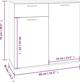vidaXL Κομότα, γκρι Sonoma δρυς, 80x36x75 εκ.