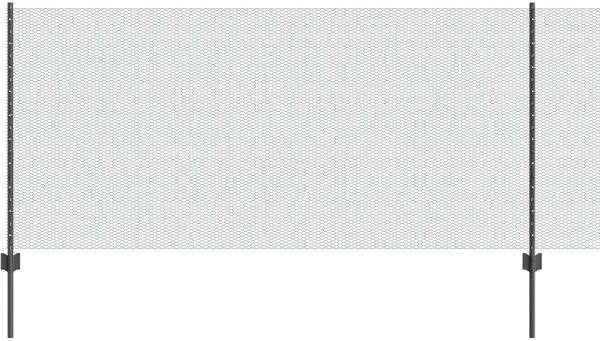 vidaXL Σετ Περίφραξης από Ατσάλι, 10 Πασσαλάκια U-Channel 100 cm και Εξαγωνικός Φράχτης 1x10 m, Γκρι
