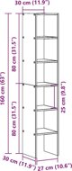 vidaXL Σετ 2 Ράφια Βιβλίων, Καπνιστή Δρυς, 30x30x80 εκ.