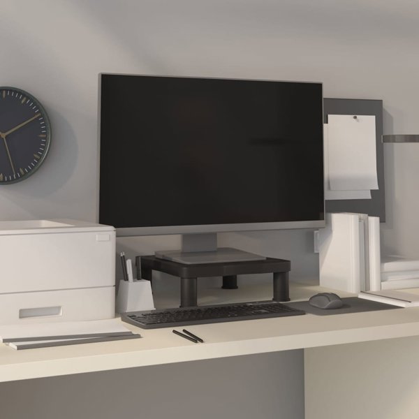 vidaXL vidaXL Podstawka pod monitor, czarna, 33,5x34x10,5 cm