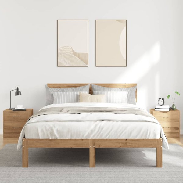 vidaXL Κομοδίνα 2 τεμ δρυς artisian 40x30x40 cm
