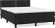 vidaXL Κρεβάτι Continental με Στρώμα, Μαύρο, 140x200 εκ, Βελούδινο
