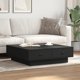 vidaXL Τραπεζάκι καφέ, μαύρο, 90x90x28 εκ., μοριοσανίδα