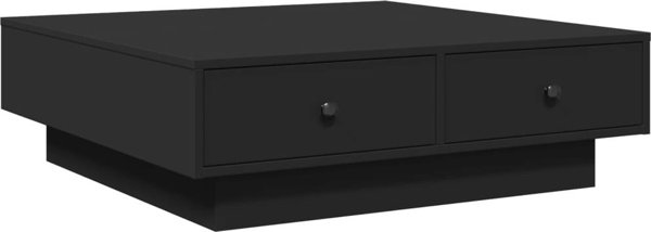 vidaXL Τραπεζάκι καφέ, μαύρο, 90x90x28 εκ., μοριοσανίδα