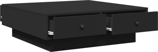 vidaXL Τραπεζάκι καφέ, μαύρο, 90x90x28 εκ., μοριοσανίδα