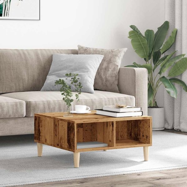vidaXL vidaXL Stolik kawowy, stare drewno, 60x60x30 cm