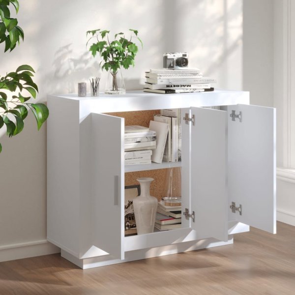 vidaXL Ντουλάπι, λευκό, 92x35x75 cm, από ξυλοτεχνικο υλικό