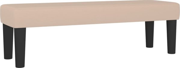vidaXL Πάγκος, cappuccino, 100x30x30 εκ., επενδεδυμένος με τεχνητό δέρμα