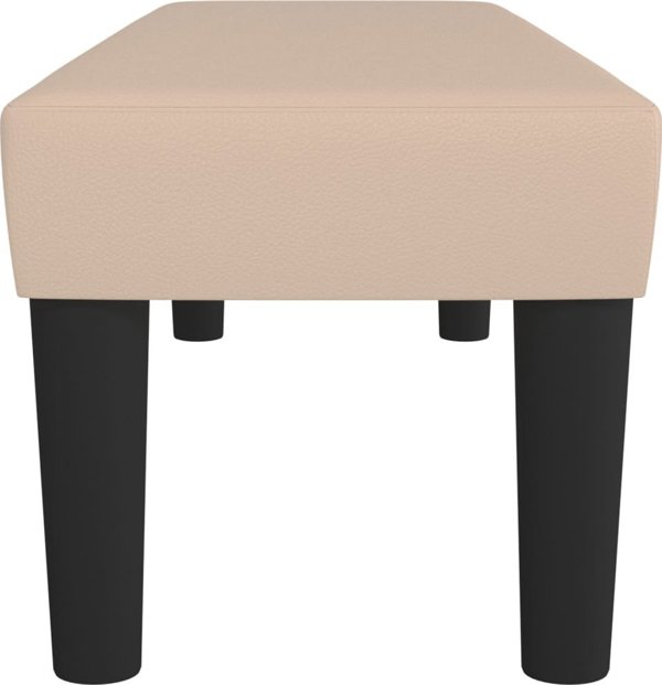 vidaXL Πάγκος, cappuccino, 100x30x30 εκ., επενδεδυμένος με τεχνητό δέρμα