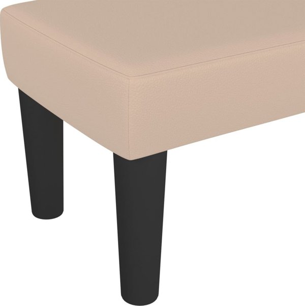 vidaXL Πάγκος, cappuccino, 100x30x30 εκ., επενδεδυμένος με τεχνητό δέρμα