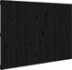 vidaXL Κεφαλάρι κρεβατιού, μαύρο, 159,5x3x110 cm, μασίφ πεύκο