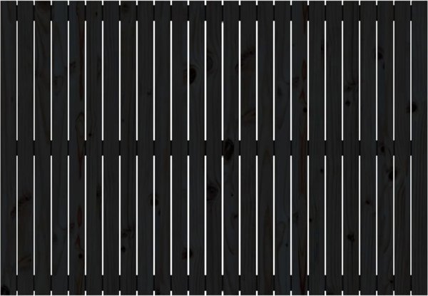 vidaXL Κεφαλάρι κρεβατιού, μαύρο, 159,5x3x110 cm, μασίφ πεύκο