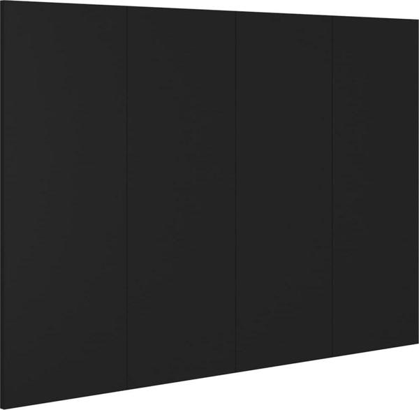 vidaXL Κεφαλάρι Κρεβατιού, μαύρο, 120x1,5x80 cm, ξύλινο σύνθετο υλικό
