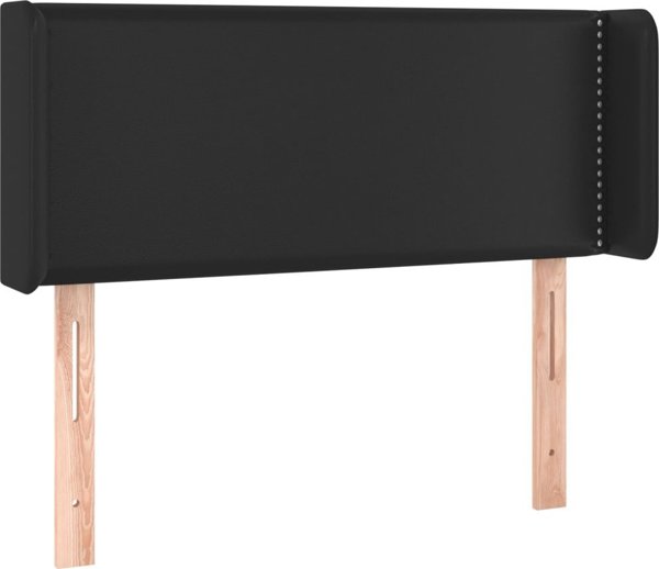 vidaXL Προσκέφαλο uszak, μαύρο, 93x16x78/88 cm, από συνθετικό δέρμα