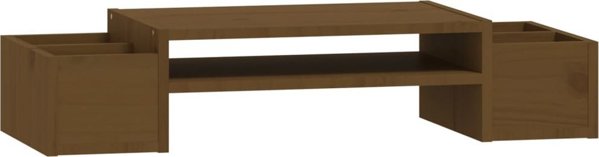 vidaXL Στήριγμα οθόνης, μέλι καφέ, 70x27,5x15 εκ., μασίφ πεύκο