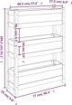 vidaXL Donica, 77x25x104,5 cm, lite drewno sosnowe