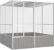 vidaXL vidaXL Woliera, szara, 213,5x217,5x211,5 cm, galwanizowana stal
