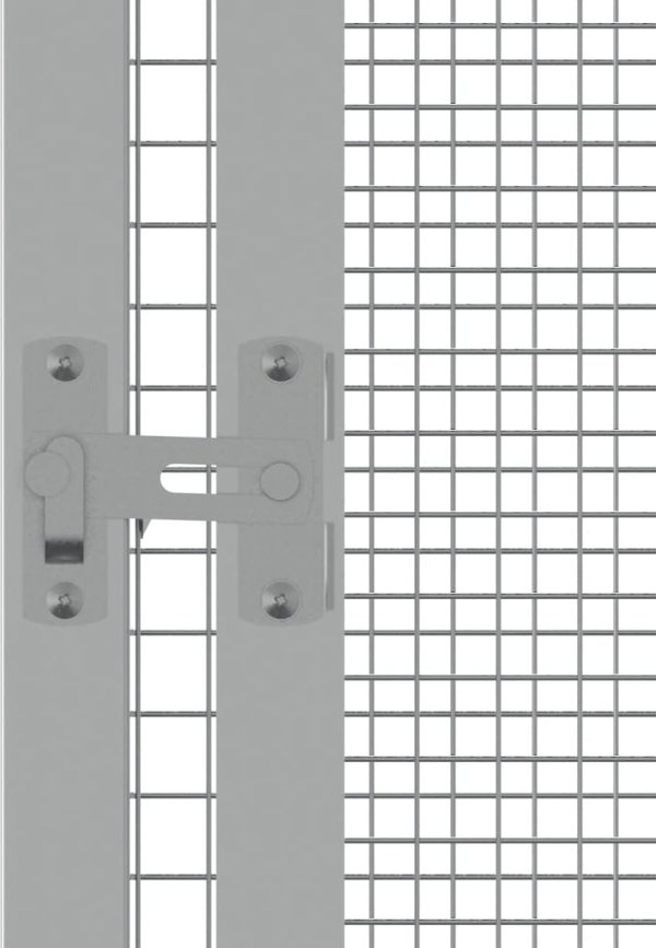 vidaXL vidaXL Woliera, szara, 213,5x217,5x211,5 cm, galwanizowana stal
