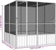 vidaXL vidaXL Woliera, szara, 213,5x217,5x211,5 cm, galwanizowana stal