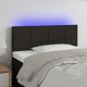 vidaXL Κεφαλάρι κρεβατιού με LED μαύρο 90x5x78/88 cm ύφασμα