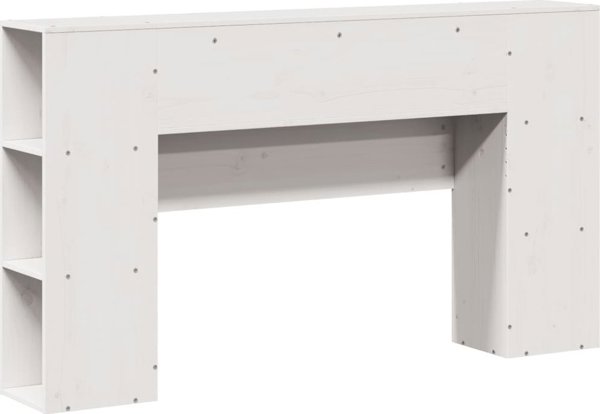vidaXL Κεφαλάρι κρεβατιού με ράφια, λευκό, 160 cm, μασίφ πεύκο