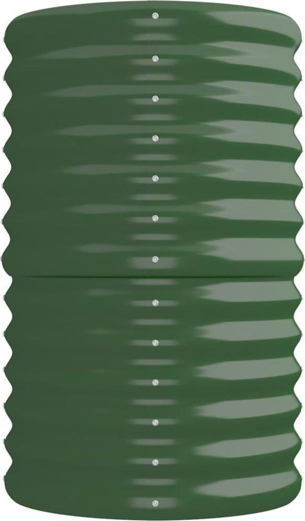 vidaXL vidaXL Donica ogrodowa, malowana proszkowo stal, 224x40x68 cm, zielona