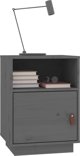 vidaXL vidaXL Szafki nocne, 2 szt., szare, 40x34x55 cm, lite drewno sosnowe