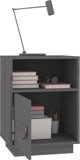 vidaXL vidaXL Szafki nocne, 2 szt., szare, 40x34x55 cm, lite drewno sosnowe