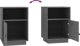 vidaXL vidaXL Szafki nocne, 2 szt., szare, 40x34x55 cm, lite drewno sosnowe