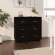 vidaXL vidaXL Komoda, czarna, 80x40x75 cm, lite drewno sosnowe