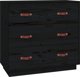 vidaXL vidaXL Komoda, czarna, 80x40x75 cm, lite drewno sosnowe