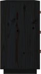 vidaXL vidaXL Komoda, czarna, 80x40x75 cm, lite drewno sosnowe