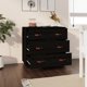vidaXL vidaXL Komoda, czarna, 80x40x75 cm, lite drewno sosnowe