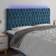 vidaXL Κεφαλάρι κρεβατιού με LED, σκούρο μπλε, 180x7x118/128 εκ.