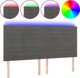 vidaXL Zaglowek do lozka z LED ciemnoszary 200x5x118/128 cm aksamit