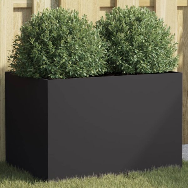 vidaXL Donica, czarna, 62x40x39 cm, stal