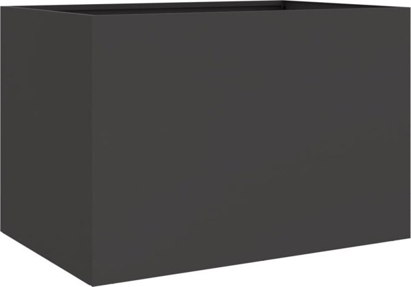 vidaXL Donica, czarna, 62x40x39 cm, stal