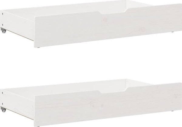 vidaXL Rama κρεβατιού χωρίς στρώμα, λευκή, 140x190 cm, μασίφ πεύκο