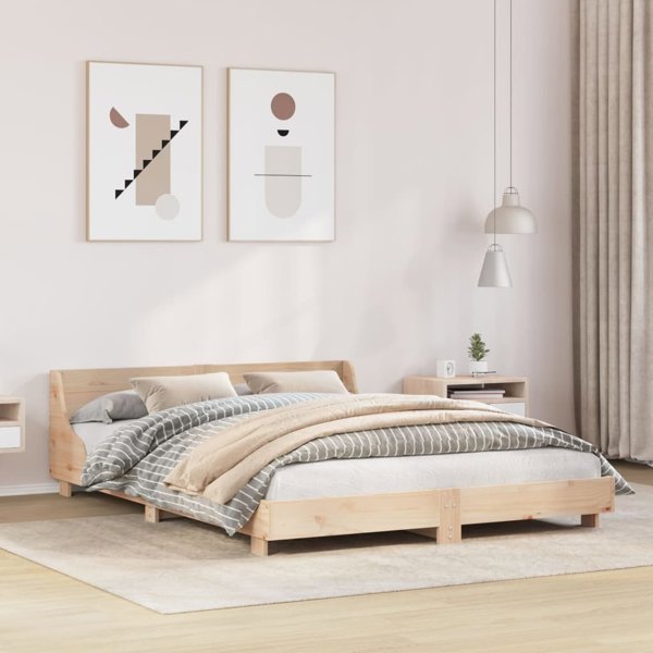 vidaXL Rama κρεβατιού χωρίς στρώμα, 120x200 εκ., μασίφ πεύκο